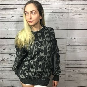 '80s Geometric Dad Sweater